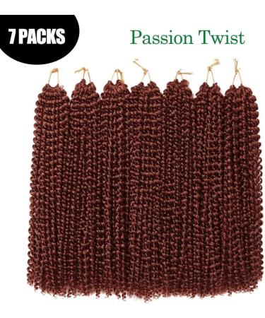 Passion Twist Hair - 7 Packs 24 Inch Water Wave Crochet Hair Extensions for Long Bohemian Braiding - Buy Online on GoSupps.com