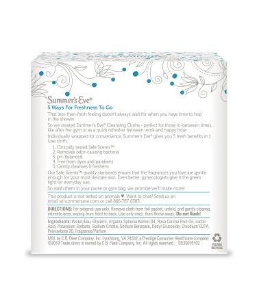 Summer's Eve Cleansing Wipes Sunset Oasis, 16 Count - Pack of 1 - Buy Online on GoSupps.com