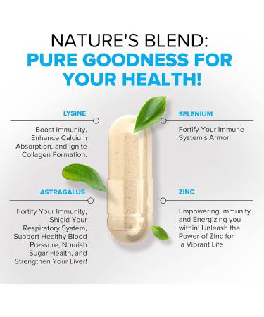 Buy ELEAN Immuno PWR - Zinc Selenium Amino Acid Lysine & Astragalus Root for Immune Health & Energy | 90 Veg Capsules - International Shipping Available - Buy Online on GoSupps.com