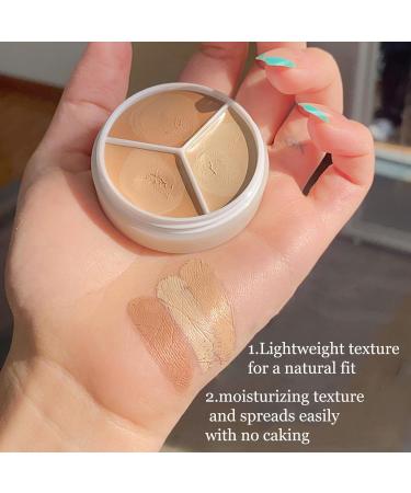 Full Coverage Cream Concealer Palette - 3 Color Makeup Contour Stick for Face Brightening & Shading - Buy Online on GoSupps.com