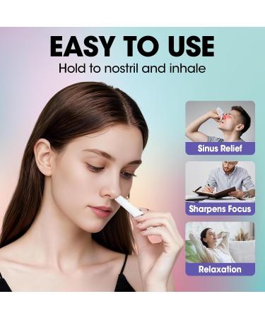 AZEN Nasal Sticks (24 Pack) Portable Inhaler Stick for Nasal Congestion Relief Focus Boost Non-Medicated Refreshing Vapors with Essential Oils - Buy Online on GoSupps.com