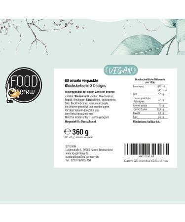 60 Lucky Cookies - Perfect Thank You Gift | Individually Packaged | Made in Germany | Ideal for Weddings & Advent Calendar Filling - Buy Online on GoSupps.com