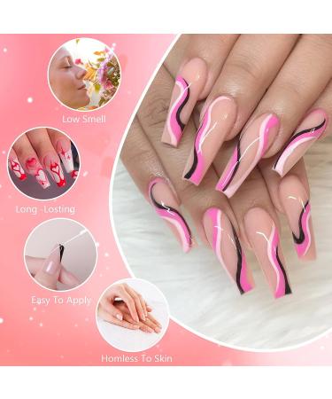 Rechoo 24 Colors Painted Gel Nail Polish Set - Neon Artistic Collection for DIY Manicures - Buy Online on GoSupps.com