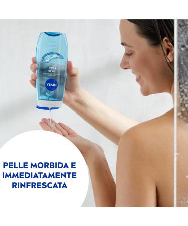  NIVEA NIVEA Fresh Pure Shower Gel Refreshing Body Wash Regenerating Fragrance Gentle Formula with Moisturizing Action and Marine Minerals - 5 x 250ml Bottles - Buy Online on GoSupps.com