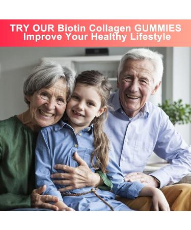ACEYO Organic Biotin Collagen Gummies 12000mcg for Hair Growth with Zinc Women Men Skin and Nails Care Supplements Vitamins Vegan Strawberry Flavor 1 Pack - Buy Online on GoSupps.com