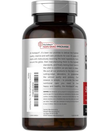 Horb ach Creatine Monohydrate 5g - 225 Capsules | Non-GMO & Gluten Free | Premium International Shipping - Buy Online on GoSupps.com
