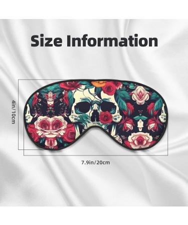 Flowers Skull Eye Mask - Unisex Light-Blocking Sleep Mask | Soft & Comfortable for Travel - Shop Internationally - Buy Online on GoSupps.com