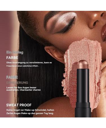  Generisch Eyeshadow Stick | Glitter Eye Makeup Pen | 6 Long-Lasting Smooth Cream Colors for Women Multifunctional 6 Shimmering Colors for Wedding Costume - Buy Online on GoSupps.com