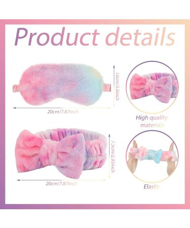 Teen Girl Sleepover Party Favors: Tie-Dyed Spa Headbands & Plush Eye Mask Set - Buy Online on GoSupps.com