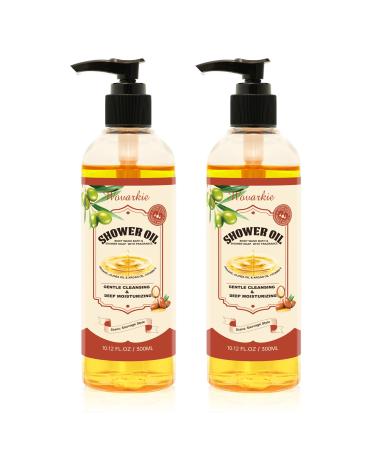 forvirgeen 2 Pack Shower Oil with Organic Argan - Moisturizing Body Wash for Women Natural & Vegan for Sensitive Skin - Deep Hydration & Silky Smooth Feel (Sauvage Style)