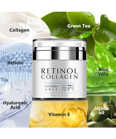 Night Cream Face Moisturizer with Retinol & Niacinamide | Anti-Aging Collagen Cream - 1.7oz Made in USA - Buy Online on GoSupps.com