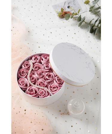 Luxury Floral Scented Bath Soap - Gift Boxed Roses & Carnations | Perfect for Birthdays Valentine's Mother's Day (White Pink - Buy Online on GoSupps.com