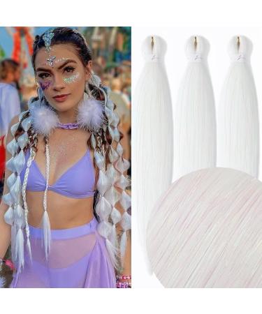 Anti-braiding hairstyles 26 inch 3-pack hair for single-braid synthetic hair for braiding hairstyles Extensions (26 inch 60-insulating#) 66cm-26 inch (3-pack) 60 island#