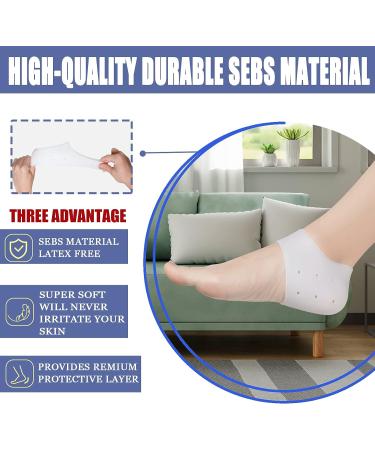 Silicone Heel Cups (8PCS) for Heel Pain Relief & Protection - Breathable Cushion for Plantar Fasciitis, Tendonitis, Spurs, & Cracked Heels - Unisex Heel Protectors - Buy Online on GoSupps.com