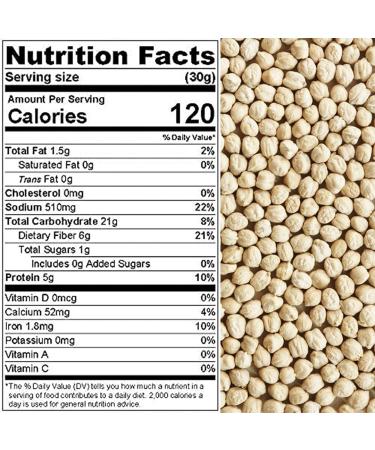 White Roasted Salted Chickpeas - Oil-Free Tasty Snack, Plant-Based Protein, Energy Boost - 5lbs Resealable Bag by Presto Sales LLC - Buy Online on GoSupps.com