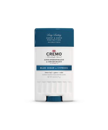 Cremo Anti-Perspirant & Deodorant No. 04 Blue Cedar & Cypress 2.65 oz (75 g)
