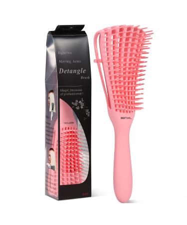 BESTOOL Detangling Brush for Curly Hair, Wet or Dry Detangler Brush for Coily, Kinky Black Natural Hair, Less Pull, Less Pain, Less Damaged (Pink)