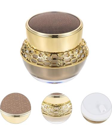 Lurrose cream bottle cosmetic containers with Airless Lotion Container Empty Sample Jar container with lid conditioner bottle Cosmetic Bottle small abs empty bottle travel Multifunction 6X5.5X5.5CM Golden - Buy Online on GoSupps.com