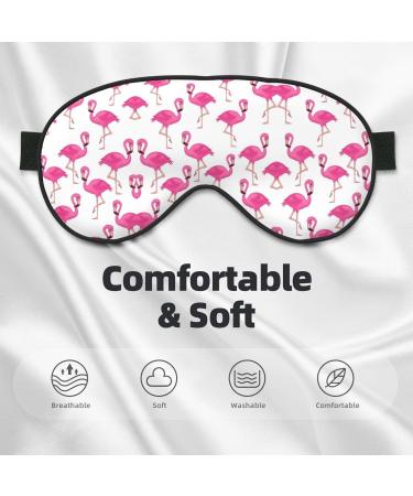 Pink Flamingo Eye Mask | Soft Adjustable Sleep Mask for Men & Women | Comfortable Nighttime Eye Cover - Buy Online on GoSupps.com