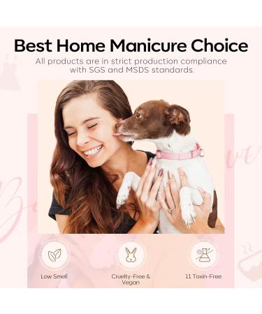 Modelones Pink Gel Nail Polish Set 6 Colors Nude Gel Polish White Pastel French Nail Polish Glitter Pink Soak Off LED Gel Nail Starter Kit Shellac Nail Varnish DIY Salon Manicure Gift for Woman rose Tea 1.17 ml (Pack of 6) - Buy Online on GoSupps.com