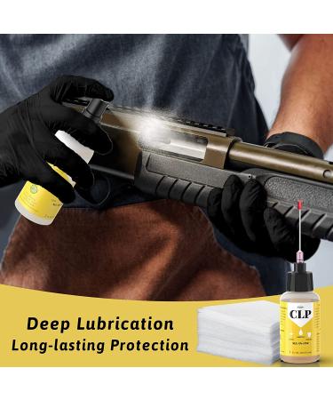 Qucship Gun Cleaning Kit - Multi-Purpose CLP Gun Cleaner & Lubricant Set - 2oz & 1oz Needle Oiler - Protects & Lubricates Firearms - Buy Online on GoSupps.com