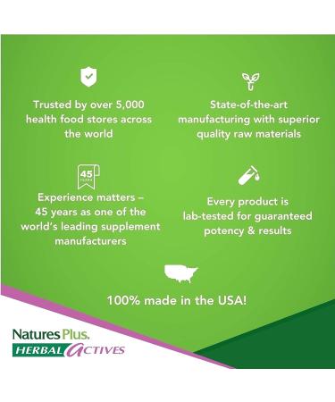 NaturesPlus Herbal Actives Hawthorne 300mg - Heart Health & Blood Pressure Support - Vegan - Gluten Free - Buy Online on GoSupps.com