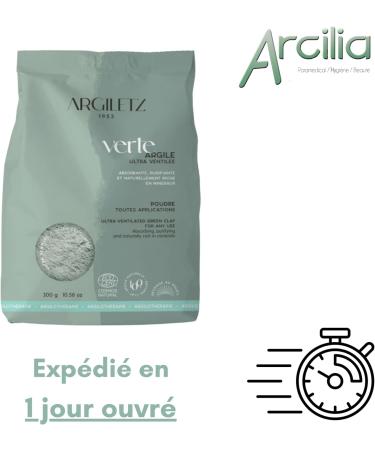  Beaut & Hygi ne ARGILETZ - Ultra-Ventilated Green Clay Powder 300G - Pack of 2 - Buy Online on GoSupps.com