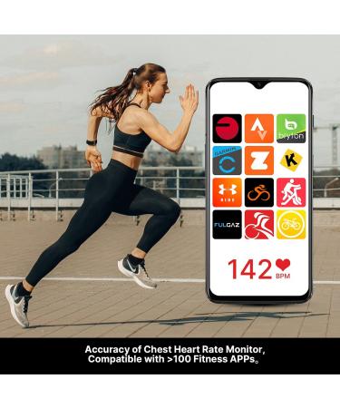 LIVLOV V6 Heart Rate Monitor Chest Strap - Bluetooth & ANT+ Sensor for Polar, Wahoo, Zwift - Waterproof HR Monitor for Fitness & Sports Watches - Buy Online on GoSupps.com