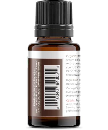 Viva Doria Organic Ceylon Cinnamon Bark Oil - 100% Pure Food Grade Essential Oil 15 mL | Natural & Undiluted Aromatherapy - Buy Online on GoSupps.com