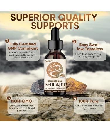Pure Himalayan Organic Shilajit Resin 60ml - Potent Liquid Drops with 85 Trace Minerals - Buy Online on GoSupps.com