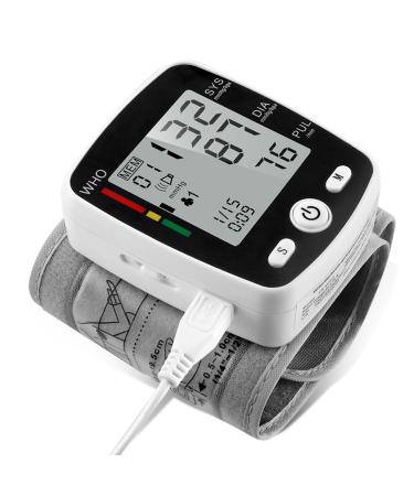 potulas Blood Pressure Monitor, Wrist Blood Pressure Cuff Monitor with USB Charging, Automatic Digital BP Machine,Voice Broadcast, Large Display Screen