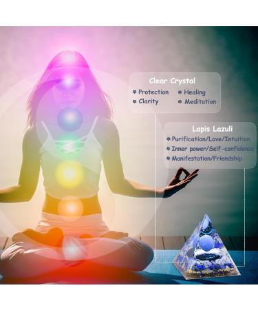 Zodiac Aquarius Orgone Pyramid - Healing Crystal for Positive Energy, Yoga, and Stress Reduction - Buy Online on GoSupps.com