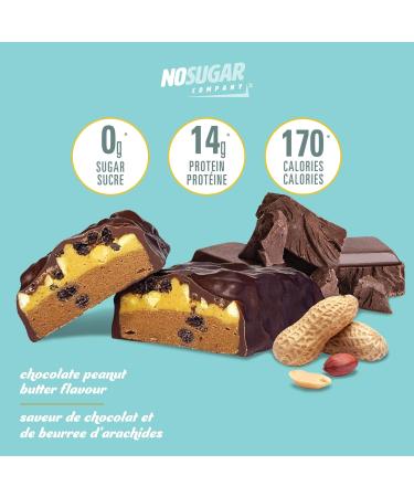 No Sugar Joybar Collagen Bar - Chocolate Peanut Butter - 0g Sugar 14g Protein - Nourish Inside & Out - Low Calorie High Protein Snack - Supports Skin Hair Nails & Joint Health - 12 Pack - Buy Online on GoSupps.com