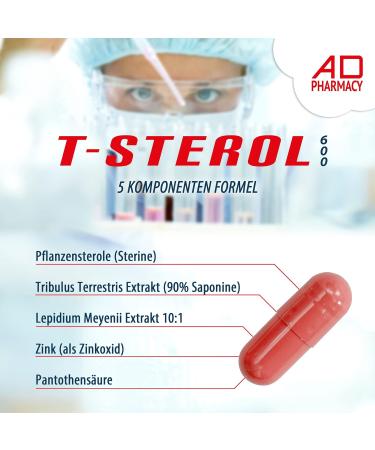 T-Power Complex Booster - T Sterol 600 - Original High-Dose Muscle Building Capsules - Monthly Pack - Made in Germany - International Shipping Available - Buy Online on GoSupps.com
