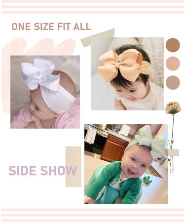 20pcs Baby Headbands Grosgrain Ribbon Bows Girls Headbands Elastic Nylon Hairbands - Hair Accessories for Newborns, Infants, Toddlers, Kids - 6 Inches - Buy Online on GoSupps.com