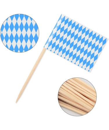 Sunshane Oktoberfest Picks Bavarian Flag Cupcake Topper Picks Toothpick Flags for Oktoberfest Party Decorations 2.56 x 1.38 Inches (Blue and White 200) 200 Blue and White - Buy Online on GoSupps.com