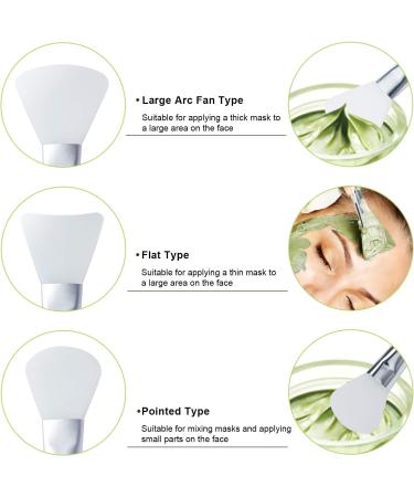  Plastics Free SOMIER Silicone DIY Face Mask Mixing Bowl Set Mud Clay Facial Mask Bowl with Spatula Fan Brush Powder Measuring Spoon 8 in 1 - Buy Online on GoSupps.com