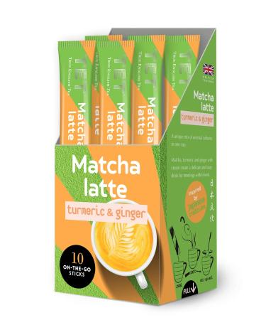 TET Matcha Latte Turmeric & Ginger green tea based drink 10 x 7g sticks