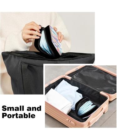 GIAPB Period Bag - Art Colorful Feather Design - Sanitary Napkin Storage & Makeup Pouch - Buy Online on GoSupps.com