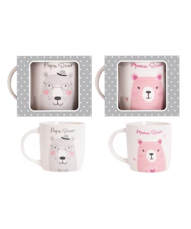 New Parents Set of 2 Mummy and Daddy Mugs - Gifts for Mum Daddy Gifts - Gifts for New Mums - New Dad Mug - Mummy Mug Mummy Gifts - Christmas Includes Decision Coin for Parents (Mama & Papa Bear)