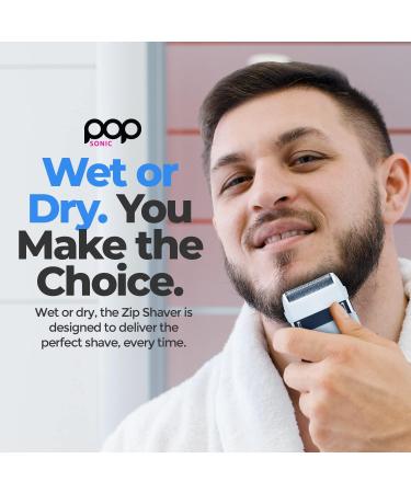 Pop Sonic Zip Compact Shaver for Men | Advanced Foil Technology Electric Shaver - Splash Proof & Travel Friendly - Wet & Dry Use - Perfect for Home & Gym - Buy Online on GoSupps.com