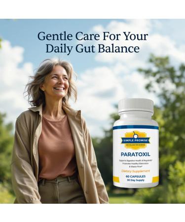 Paratoxil - Daily Gut Cleanse with Psyllium Husk Fiber & Black Walnut for Humans - with Slippery Elm Aloe Chlorella & Ginger - Natural & Plant-Based Cleanse - 60 Capsules - Buy Online on GoSupps.com
