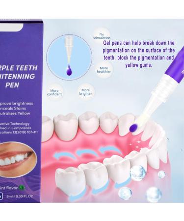 Tooth Whitening Pen Set - 3 Fast & Effective Bleaching Applications Remove Stains & Lighten Teeth - Purple & Blue Options Available - Buy Online on GoSupps.com