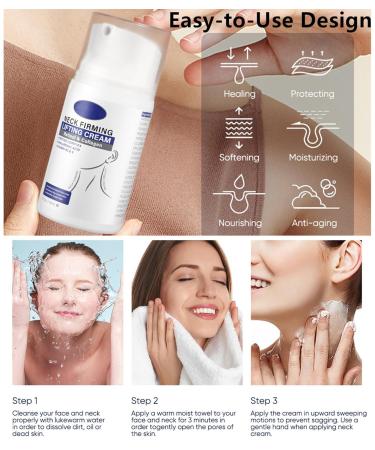 Go Ho Anti-Wrinkle Neck and Chest Cream - Firming & Moisturizing with Vitamin B5 & E for Sagging Skin Fine Lines | 1.7oz - Buy Online on GoSupps.com