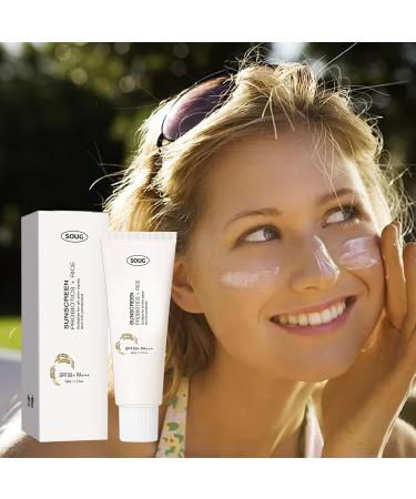 Sunscreen SPF50+ Rice-Based Sunscreen Cream Moisturizing Sunscreen Lotion Rice Extract Sun Cream Face Moisturiser Protetion Suncream Skin Care Solution for Body and Face - Buy Online on GoSupps.com