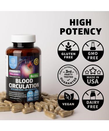 Number One Nutrition N1N Premium Blood Circulation Supplement with 8 Powerful Herbs & Vitamins and Omega 3 6 9 + DHA Gummies 2 Pack Bundle - Buy Online on GoSupps.com