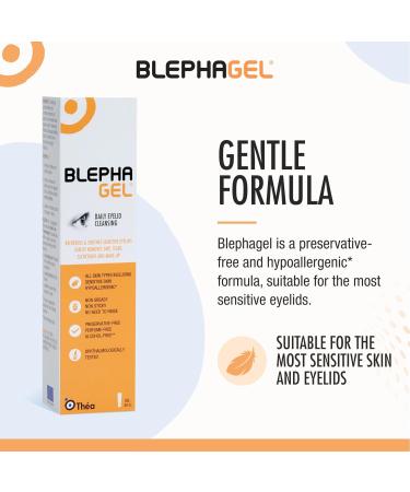 Blephagel Daily Eyelid Cleansing Gel | Gentle Cleanser to Refresh and Soothe Sensitive Eyelids | Preservative-Free and Hypoallergenic Formula | Pack of 3 x 30g Tube - Buy Online on GoSupps.com