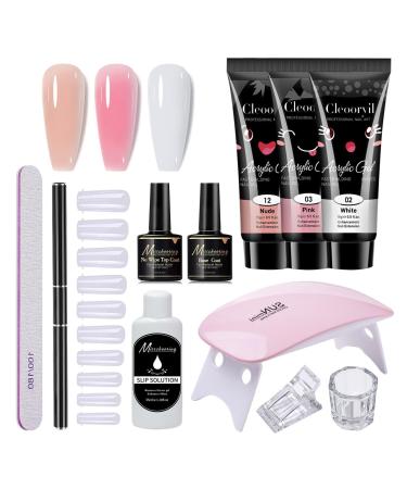 Poly Nail Extension Gel Kit 12 Professional Gel Builder With UV Light Nail Thickening Solution Manicure Nail Extension Glue Professional All In Onne Startter Kit