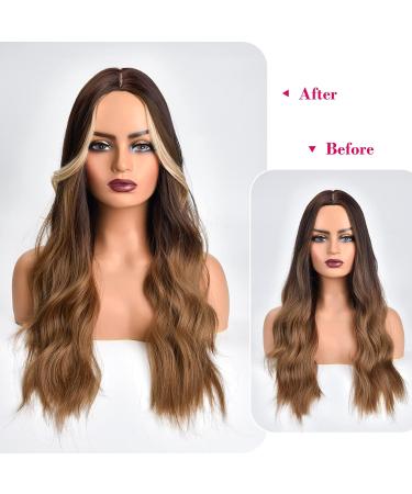 REECHO Long Wavy Curly Clip in White Blonde Bangs - 2 PCS Set for Women - 12 Inch Face-Framing Highlights - Buy Online on GoSupps.com