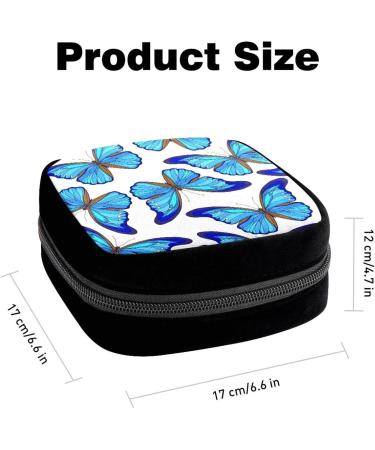 GIAPB Period Bag | Sanitary Napkin Storage Holder | Blue Butterfly Makeup Pouch | Color4452 - Buy Online on GoSupps.com
